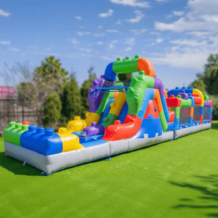 Block Party Obstacle Course with Slide