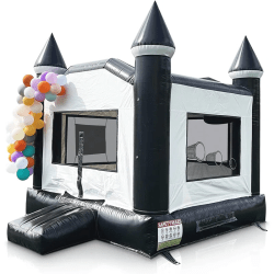 13x11BounceHouseCommercialGradewithAirBlowerWhite Black 3 Classic KIDS Black and White Bounce House