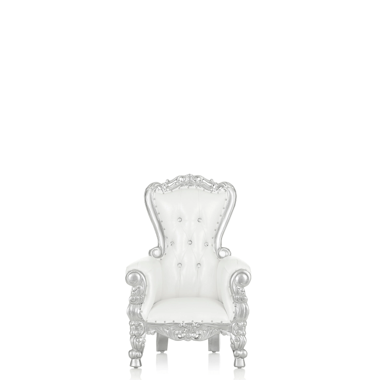 Silver Royal Kid's Throne Chair