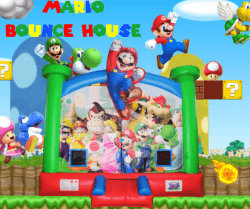 Mario & Luigi Bounce House with Slide