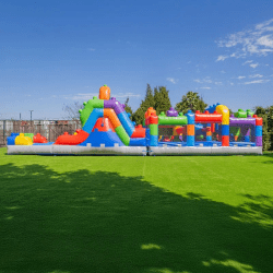 Block Party Obstacle Course with Slide